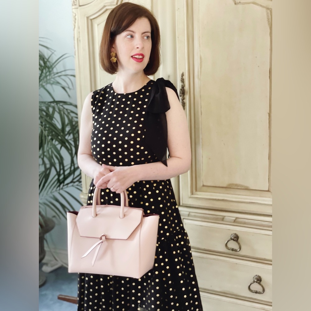 Gold Polka Dot Party Dress